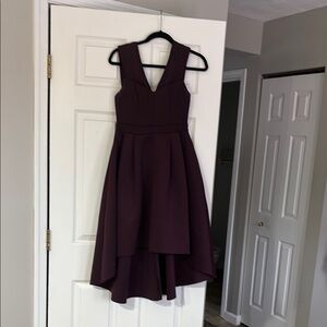 ASOS Purple Asymmetrical High-Low V-Neck Dress